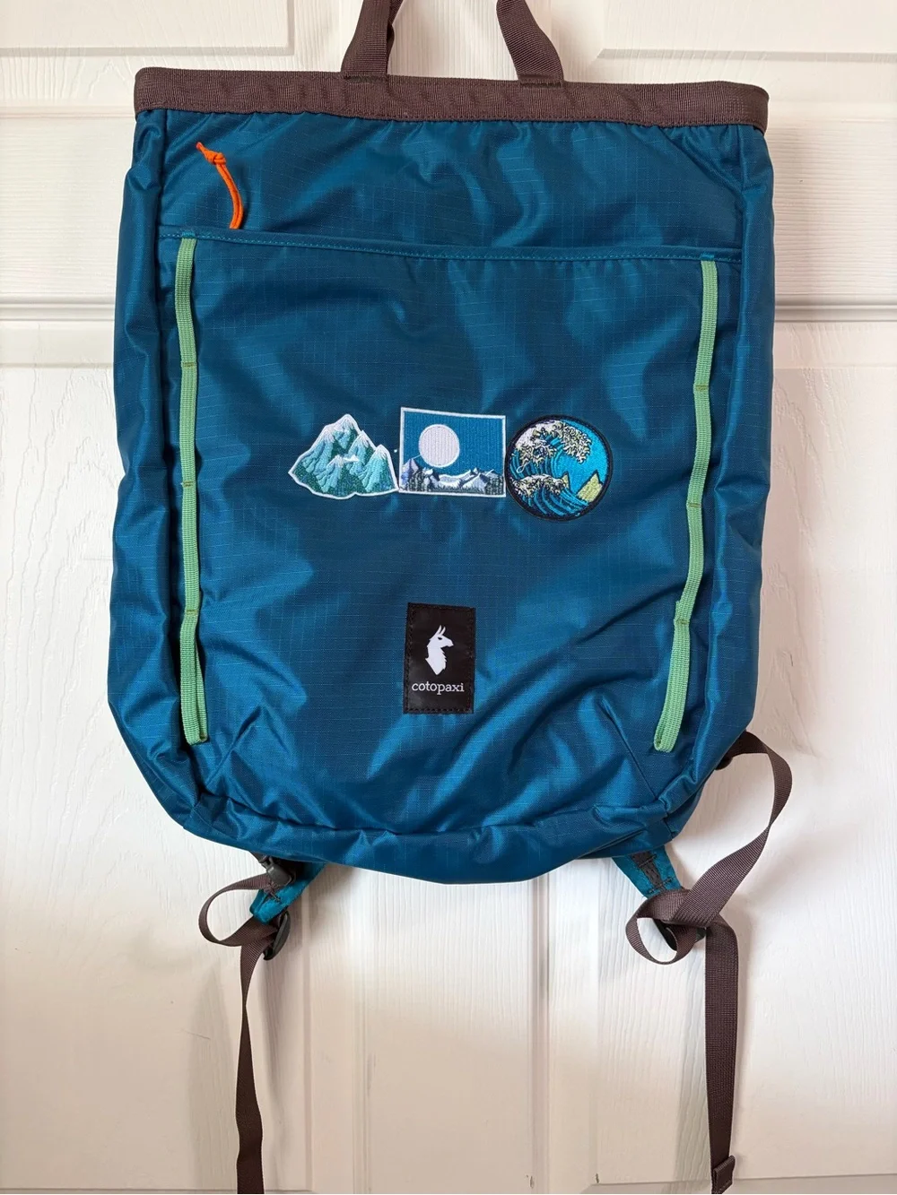 Cotopaxi Todo 16l Teal Daypack Backpack - Teal with Green Accents.
